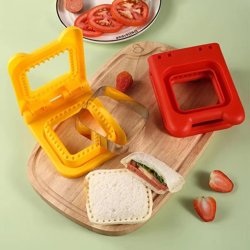 1Pc Stainless Steel Square/Circle Breakfast Sandwich Bread Cutting Mold Toast Pocket Bread Making Tool