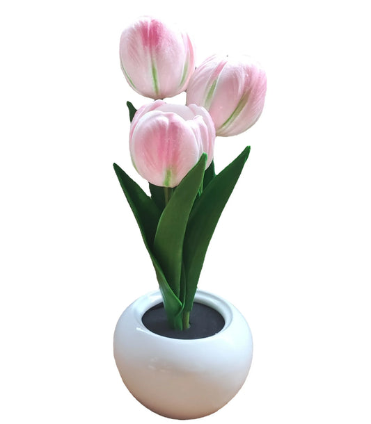 Tulip Night Light Home Decorative Flower LED Lamp Battery Power Dormitory Decor Lamp for Bedroom Bedside Tulip Sleep Light